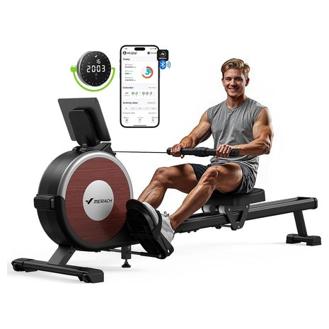 MERACH Magnetic Resistance Rowing Machine W/ 16 Levels