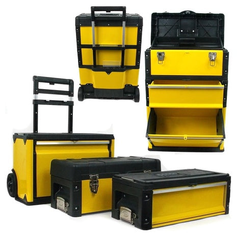 3-In-1 Rolling Tool Box with Wheels