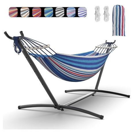 EveryFun 2-Persons 600lbs Capacity Hammock With Steel Stand