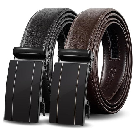 2-Pack Men’s Ratchet Leather Belt