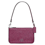 Coach Pouch Crossgrain Leather Bag (Deep Plum)