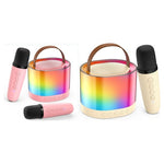 2 Mini Karaoke Machines with Bluetooth Speakers & Microphones