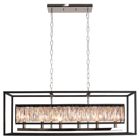 Vezzio 6-Light Modern Crystal Rectangle Chandelier