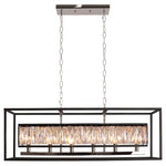 Vezzio 6-Light Modern Crystal Rectangle Chandelier