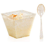 100-Pack 3-Oz Disposable Square Small Dessert Cups