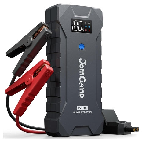 Jomgand K15 2500A 12V Car Jump Starter W/USB-C Charging & 3-Mode Flashlight