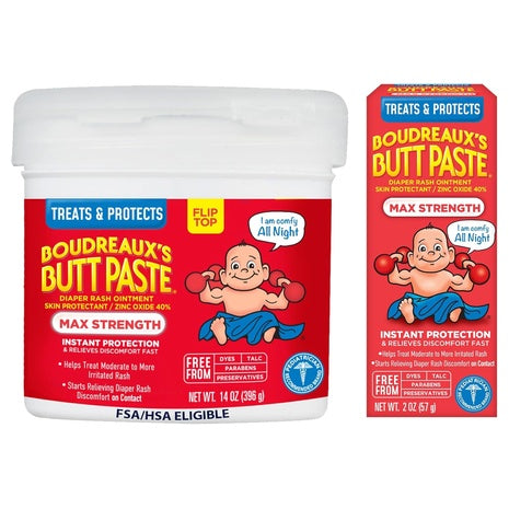 Boudreaux’s Butt Paste Max Strength Diaper Rash Cream Bundle