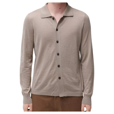 Gobi Cashmere Men's Cashmere Silk Polo-Neck Cardigan