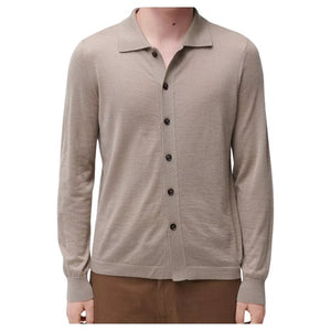 Gobi Cashmere Men's Cashmere Silk Polo-Neck Cardigan