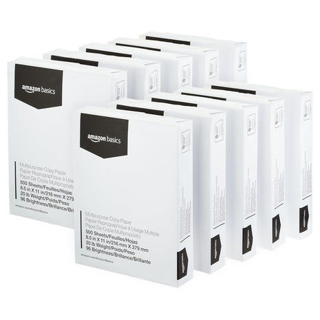 5,000 Sheets Amazon Basics Multipurpose Copy Printer Paper