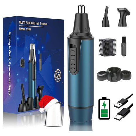 3-in-1 Rechargeable Nose, Ear & Eyebrow Hair Trimmer