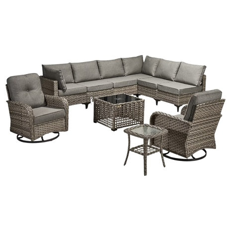 10-Piece Ovios All-Weather Outdoor Patio Furniture Set (Various)