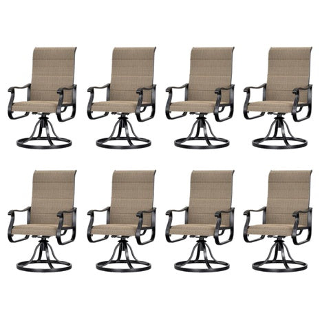 8-Set ELPOSUN Outdoor Metal Dining Armchairs