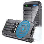 33800mAh Solar Power Bank With 4 Built in Cables