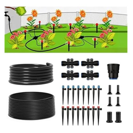 50ft 360deg. Adjustable Garden Watering Drip Irrigation Kit