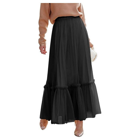Women's Long Tiered High Waisted Maxi Skirts