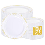 100 Dinner & Dessert Disposable Plates