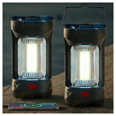 2 Rechargeable Camping Lanterns With Phone Charger