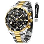 Men's Luxury Chronograph Watch With Moon Phase & Calendar (Various)