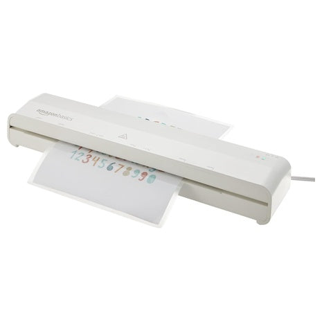 12" Amazon Basics Thermal Laminator Machine With 20 Pouches