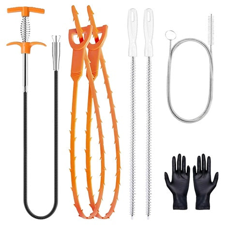 Bathroom & Kitchen Drain Cleaning Tool Set