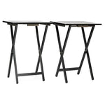 2-Piece Modern Folding Tray Table Set