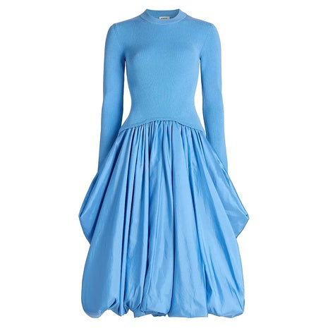 Mixed Media Balloon Cocktail Dress