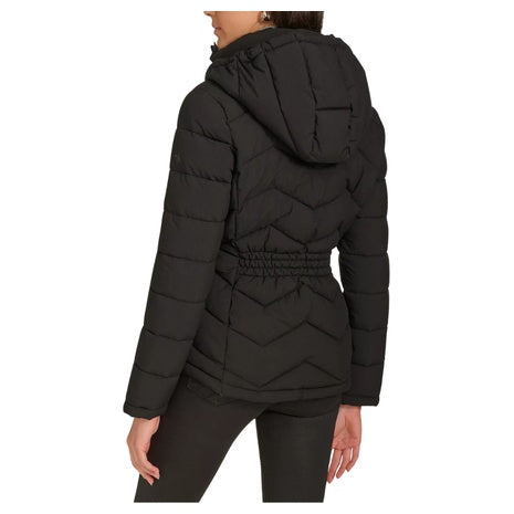 Calvin Klein Women's Short Zip Up Hooded Puffer Coat