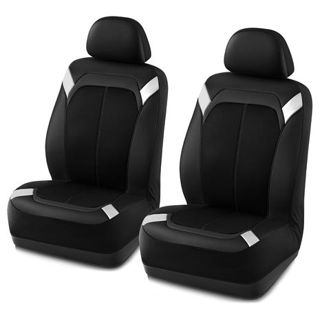 PIC AUTO Leather Breathable Mesh Front Car Seat Cover (Various)