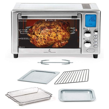 Emeril Lagasse Everyday 360 Stainless Steel XL Toaster Oven Air Fryer Combo (9-In-1)