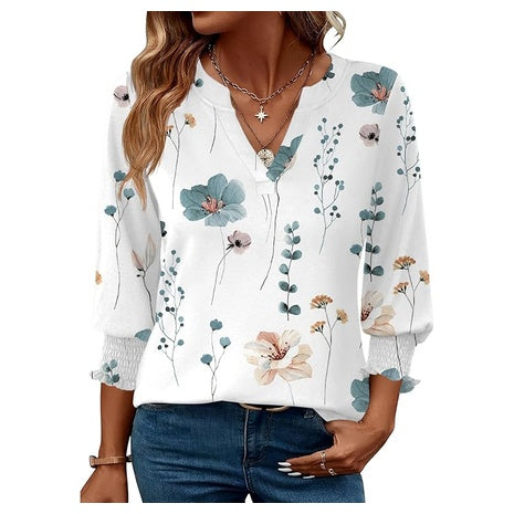 Women's 3/4 Length Sleeve Business Casual Summer Tops