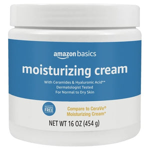 16oz Amazon Basics Moisturizer Cream w/ Ceramides & Hyaluronic Acid