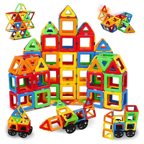 38-Piece Magnetic Tiles Building Blocks Set