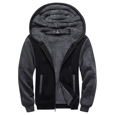 Men's Heavyweight Zip Up Fleece Hooded Sweatshirts (Various Colors)