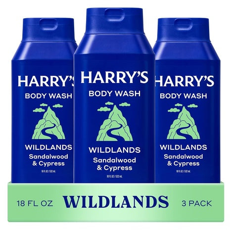 3-Pack 18-Oz Harry's Men's Cleansing Body Wash (Scent: Wildlands)