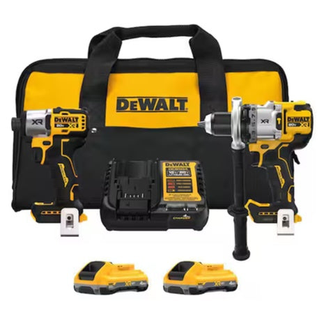 DEWALT 20V MAX XR 3-Speed Hammer Drill & Impact Combo Kit