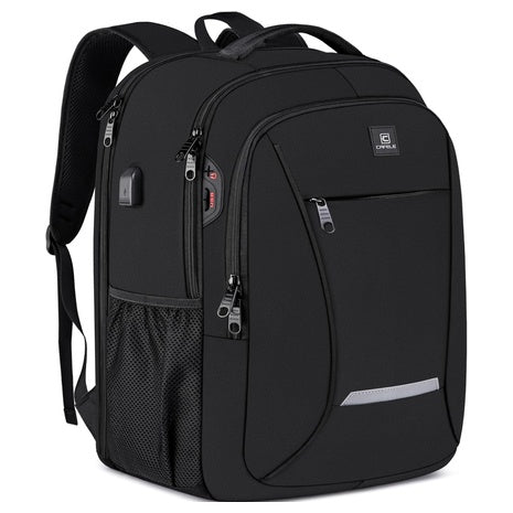 17.3" Water-Repellent Laptop Backpack With USB Charging Port