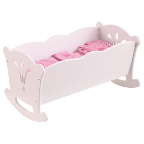 KidKraft Wooden Rocking Cradle for 18-Inch Baby Dolls