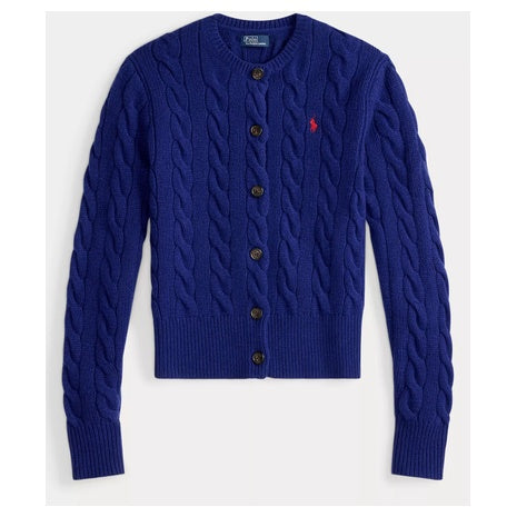 Polo Ralph Lauren Women's Cable Knit Wool Cashmere Cardigan Sweater