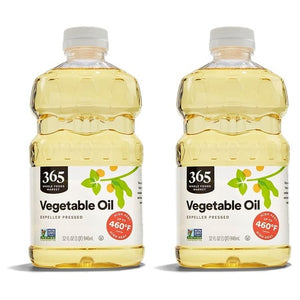 2 Bottles 365 by Whole Foods Vegetable Oil 32oz