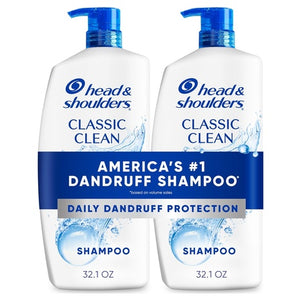 2 Classic Clean Anti-Dandruff Shampoo Bottles (32.1oz)