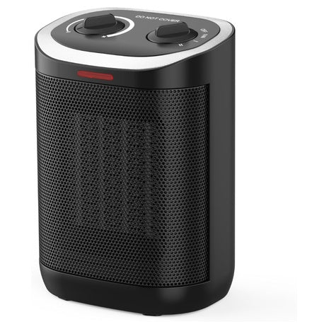 1500W Portable Ceramic Space Heater with Thermostat & Safety Protection