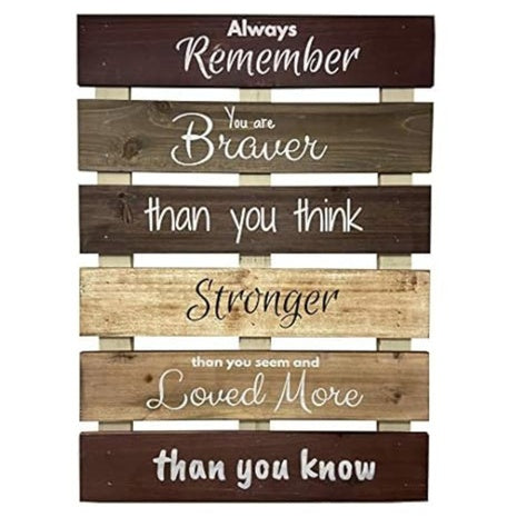 13"L X 17.5"W Rustic Wood Pallet Farmhouse Motivational Wall Sign