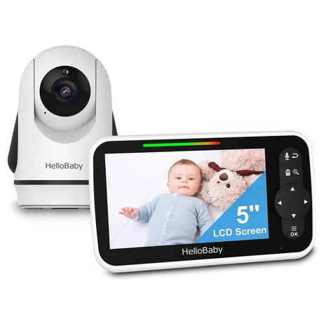 5" HelloBaby Video Baby Monitor with Pan & Tilt Camera