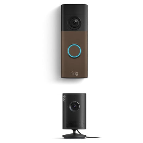 Ring Battery Doorbell With Retinal 2K + Ring Indoor Cam Plus