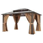 12' X 10' JolyDale Outdoor Patio Gazebo W/ Hardtop Double Roof