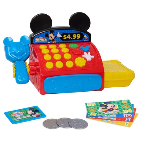 Mickey Mouse Cash Register with Sounds, Phrases, and Pretend Play Money