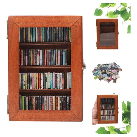 Bookshelf With 100pcs Miniature Books (Various)