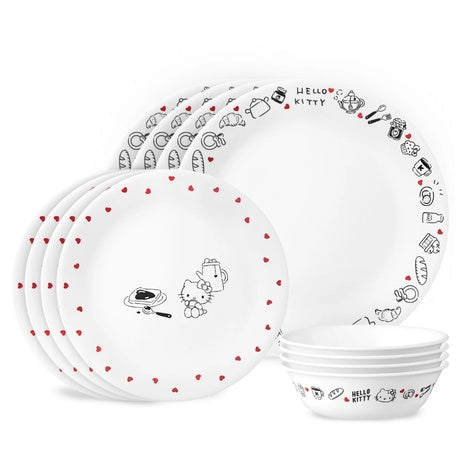 24-Piece Corelle Hello Kitty Very Delicious Dinnerware Set