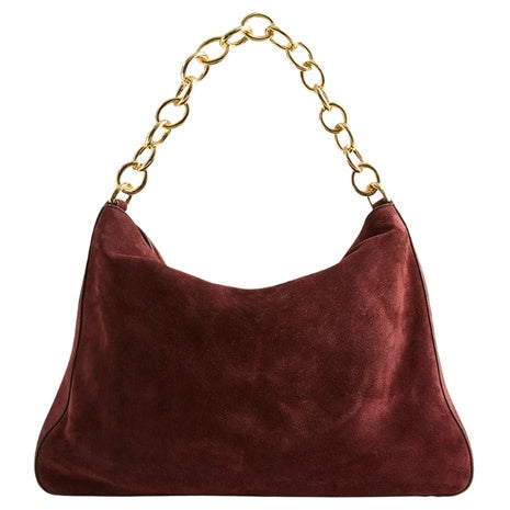 Women's Berkeley Chainlink Suede Shoulder Bag